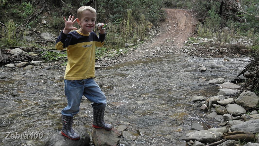 14-Riley walks on water at Mt Useful Creek.JPG